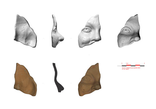 Fig. 8. Ilustrarea pentru publicare a rezultatelor scanării 3D prin utilizarea modelului mesh și a metodelor de redare.

